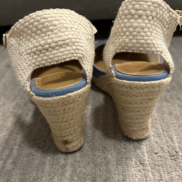 J. Crew Blue and Cream Espadrille Wedges - Picture 4 of 7